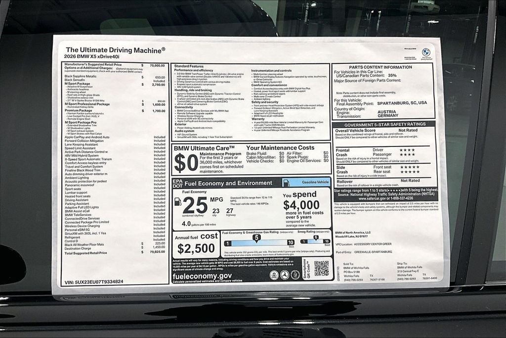 2026 BMW X5 xDrive40i