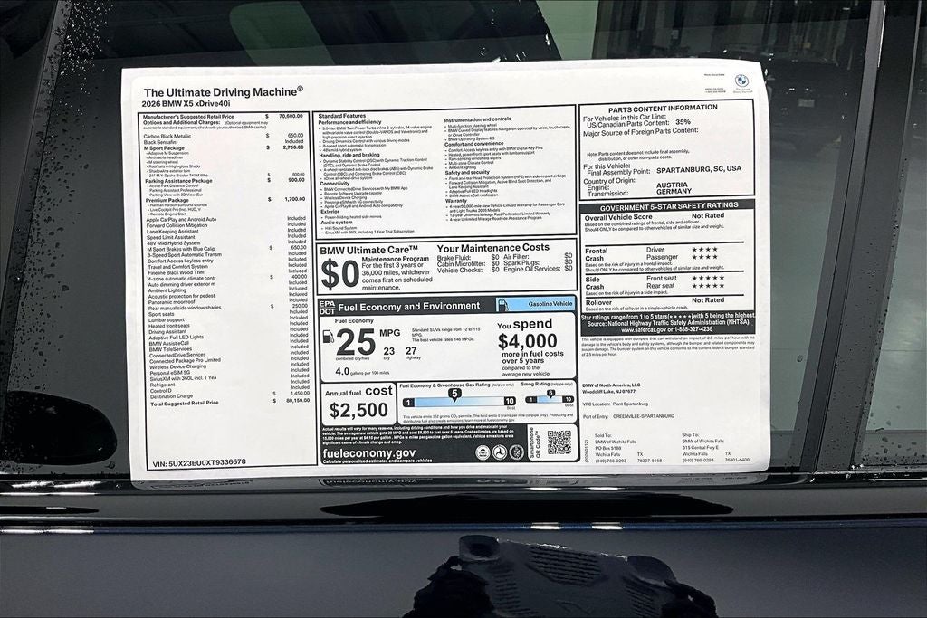 2026 BMW X5 xDrive40i