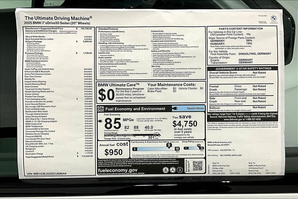 2025 BMW i7 eDrive50
