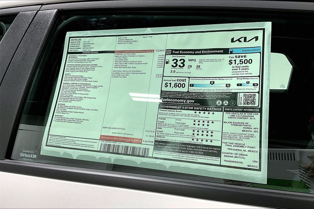2025 Kia K4 LXS