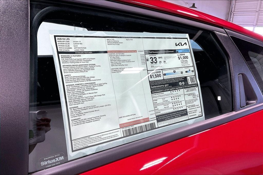 2026 Kia K4 LXS