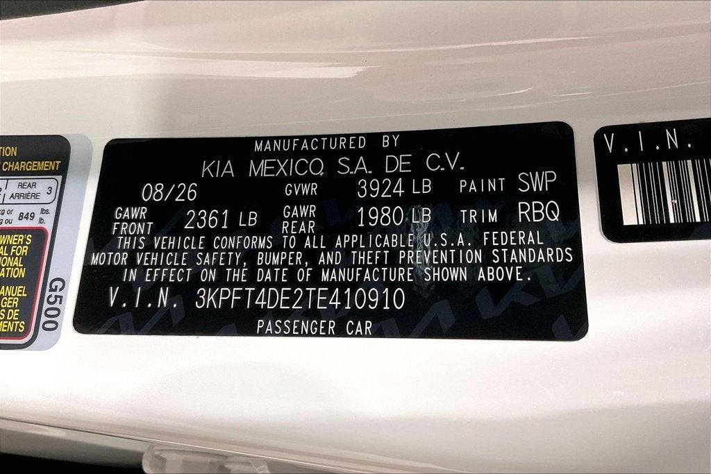 2026 Kia K4 LXS