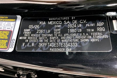 2026 Kia K4 LXS