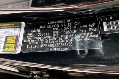 2026 Kia K4 LXS