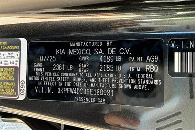 2025 Kia K4 GT-Line Turbo