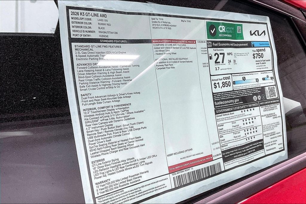 2026 Kia K5 GT-Line