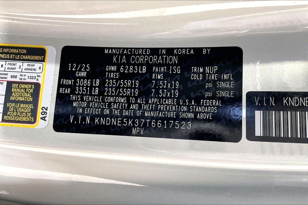 2026 Kia Carnival SX