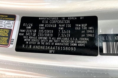 2026 Kia Carnival Hybrid SX