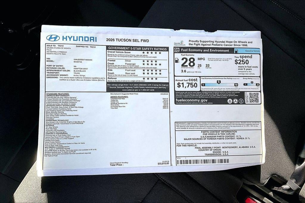 2026 Hyundai Tucson SEL FWD