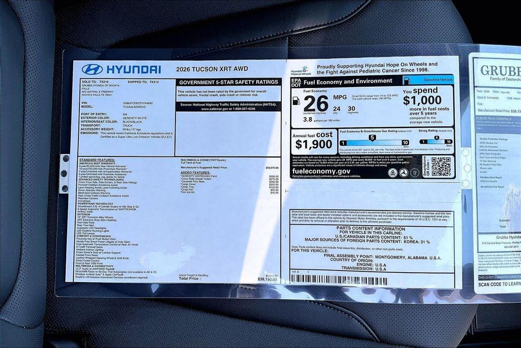 2026 Hyundai Tucson XRT AWD