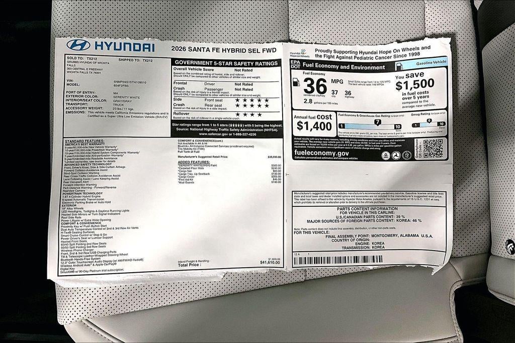 2026 Hyundai Santa Fe Hybrid SEL