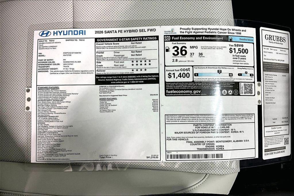 2026 Hyundai Santa Fe Hybrid SEL