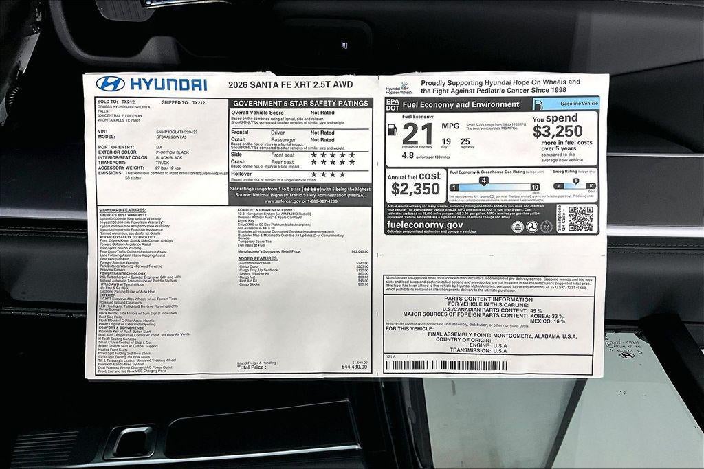 2026 Hyundai Santa Fe XRT AWD