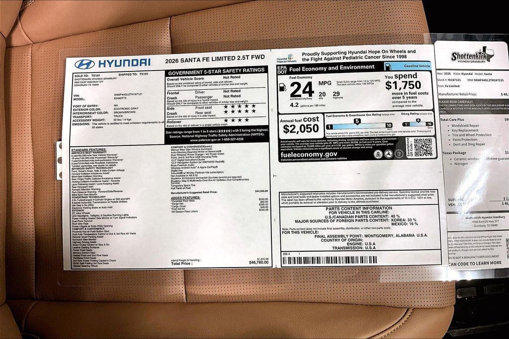 2026 Hyundai Santa Fe Limited FWD