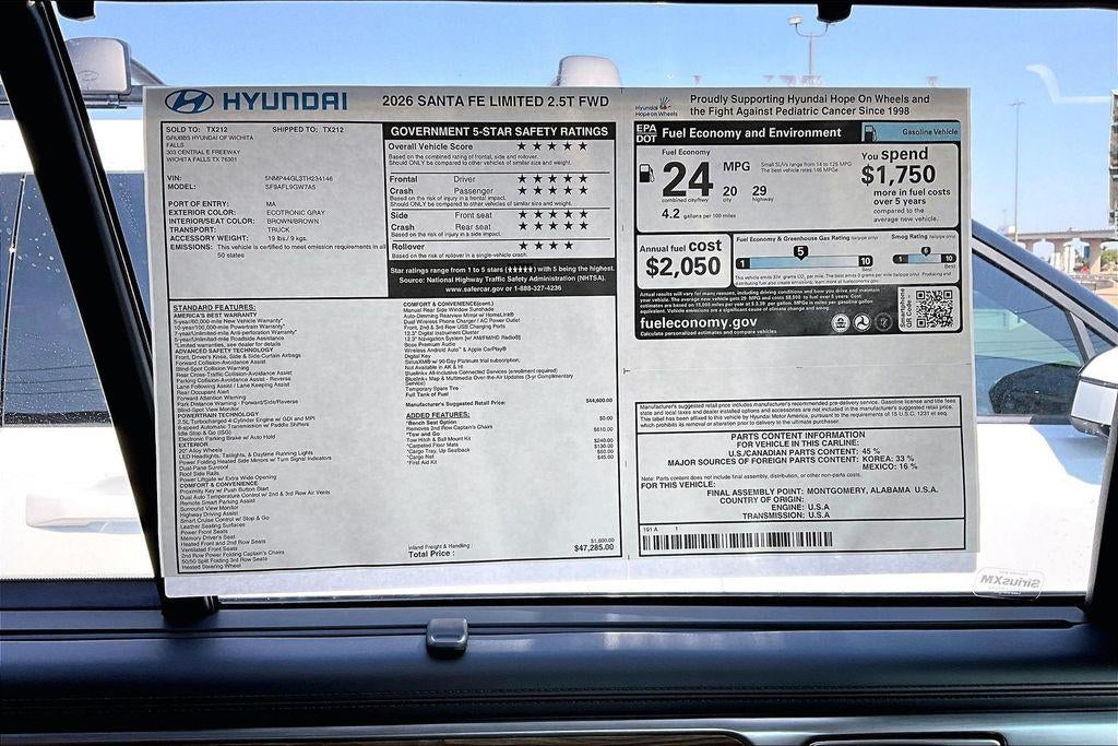 2026 Hyundai Santa Fe Limited FWD