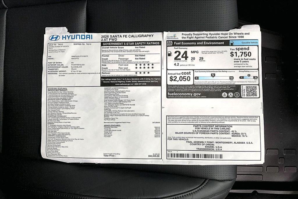 2026 Hyundai Santa Fe Calligraphy FWD