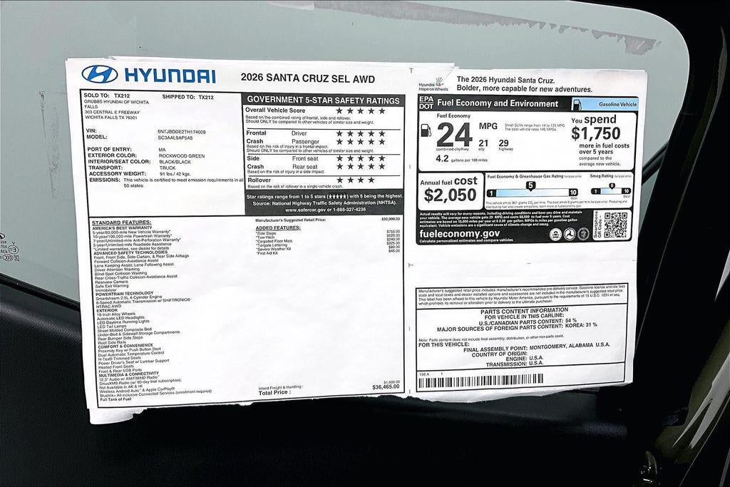 2026 Hyundai Santa Cruz SEL AWD