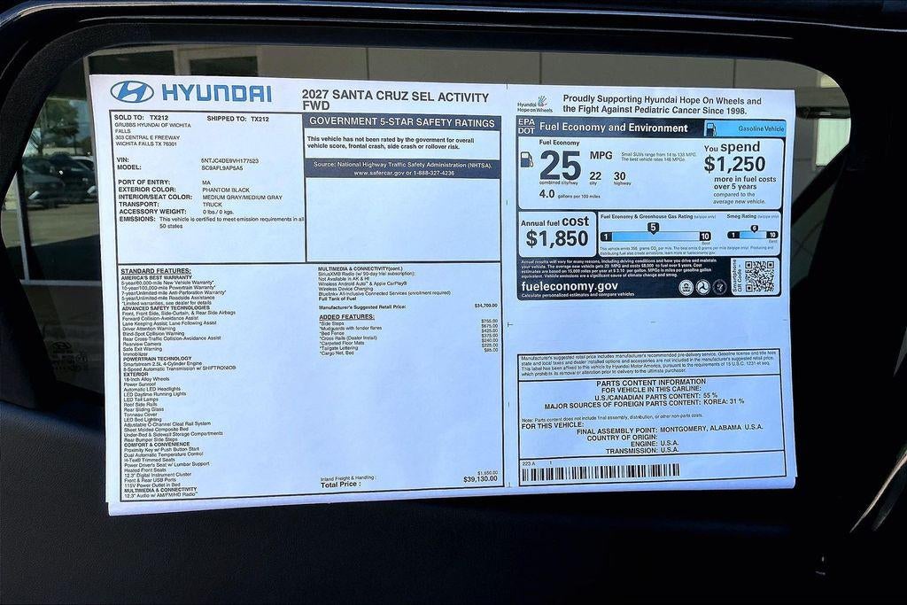 2027 Hyundai Santa Cruz SEL Activity FWD