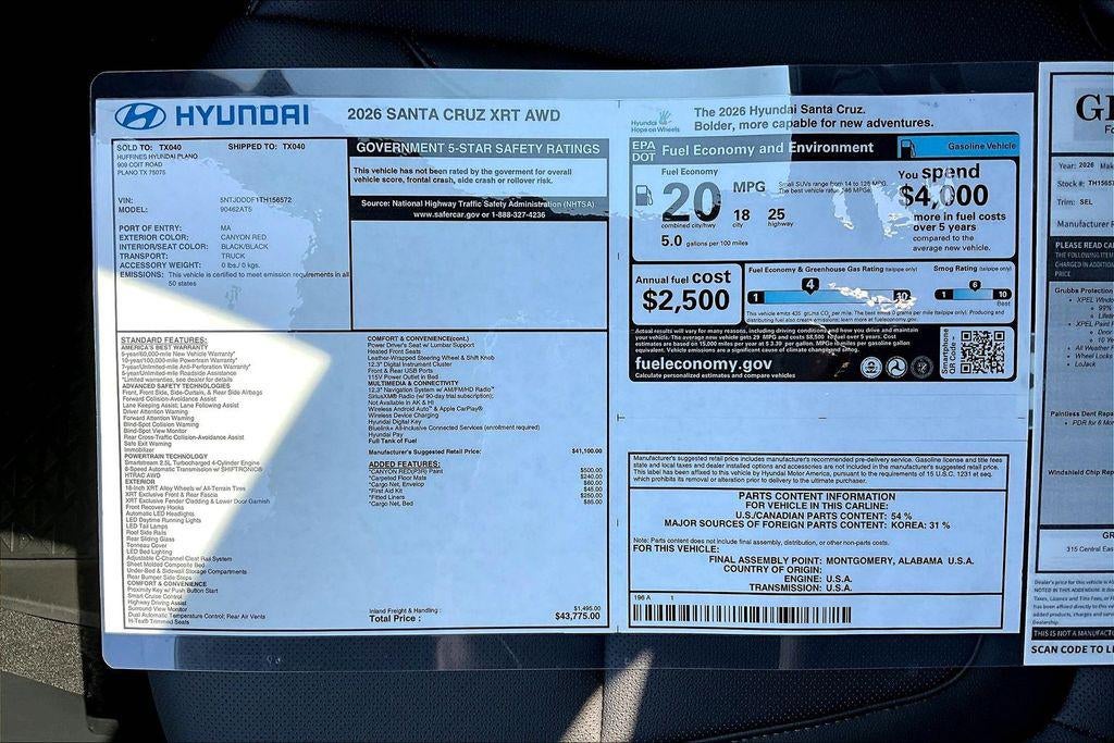 2026 Hyundai Santa Cruz XRT