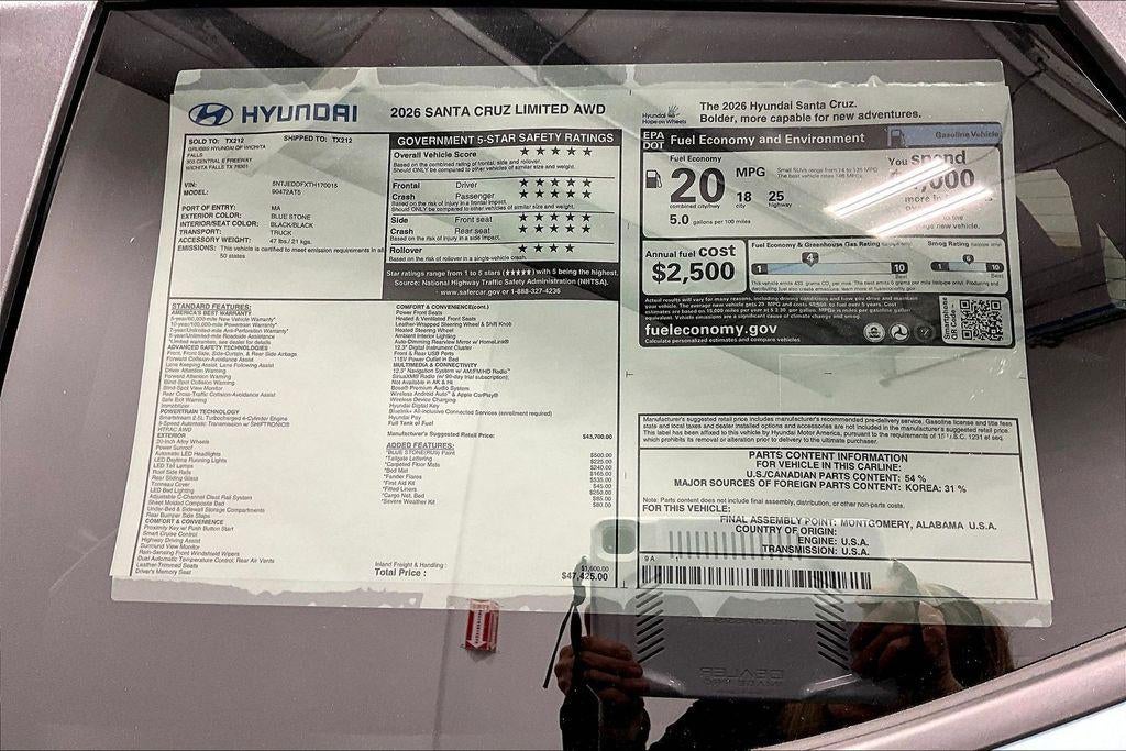 2026 Hyundai Santa Cruz Limited
