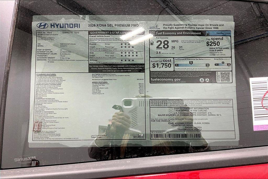 2026 Hyundai Kona SEL Premium FWD