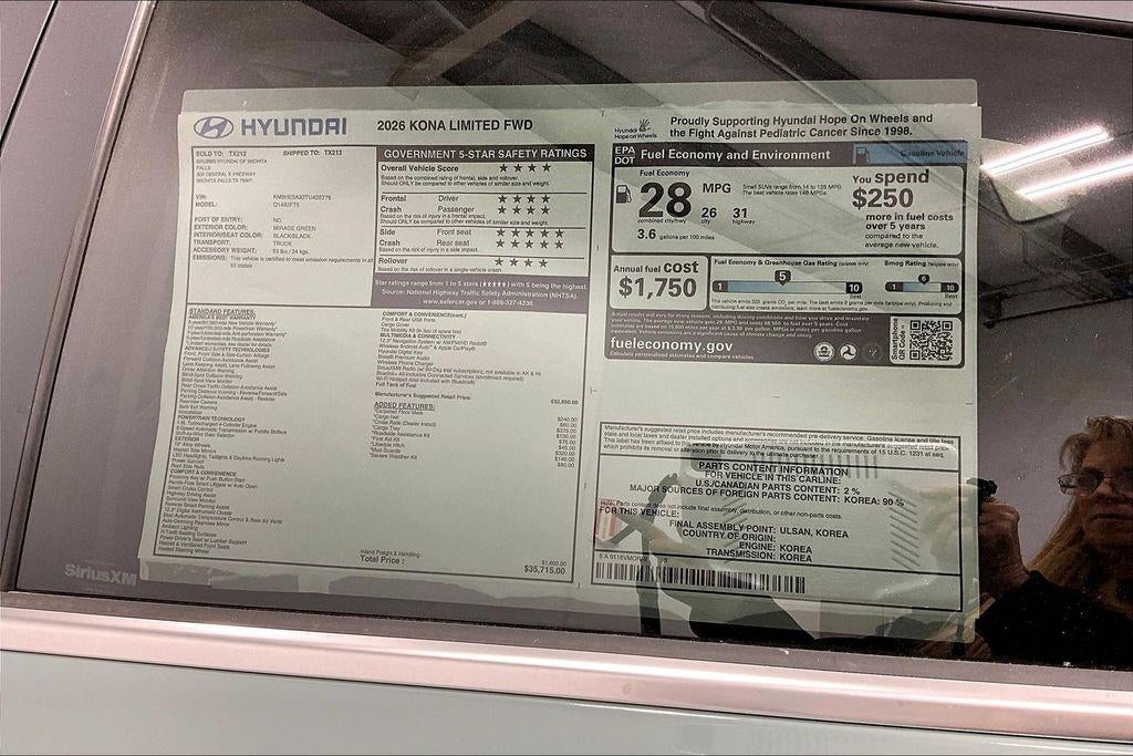 2026 Hyundai Kona Limited FWD