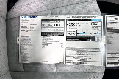 2026 Hyundai Kona Limited FWD