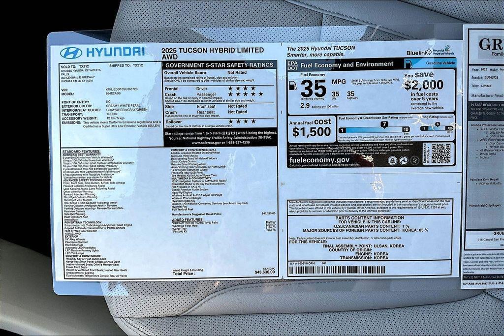 2025 Hyundai Tucson Hybrid Limited