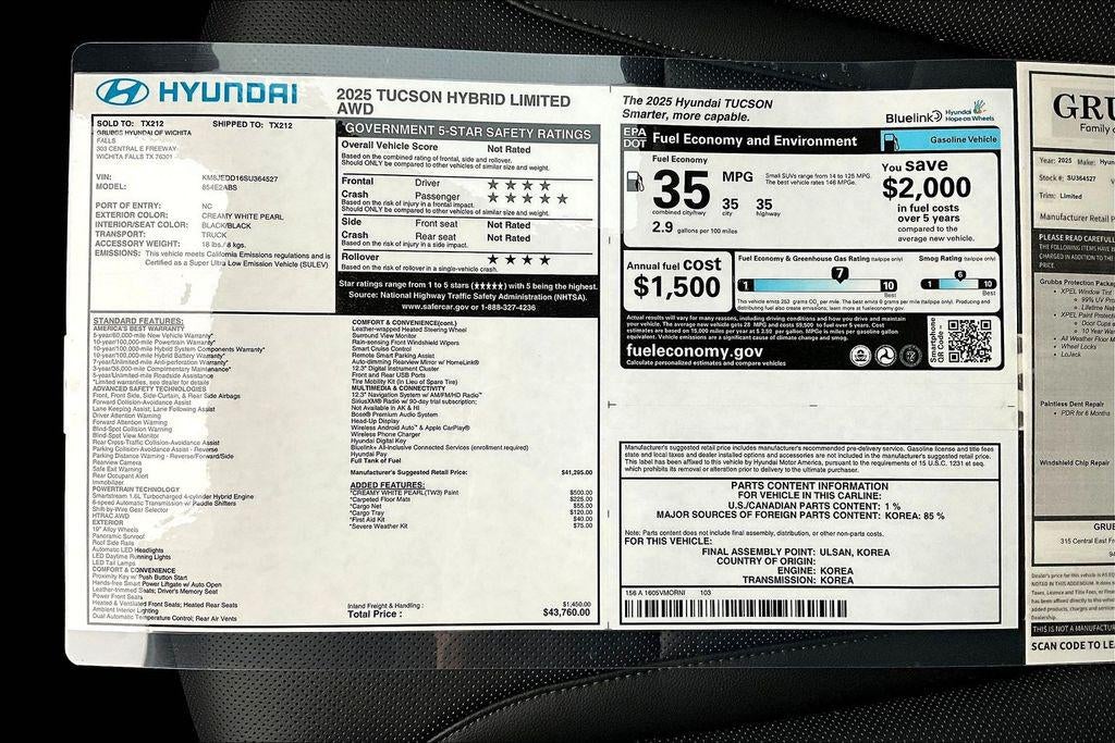 2025 Hyundai Tucson Hybrid Limited