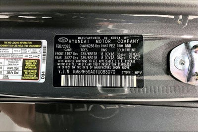 2026 Hyundai Palisade Hybrid Blue SEL Premium 7P