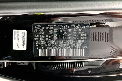 2026 Hyundai Palisade Hybrid Blue SEL Premium 7P