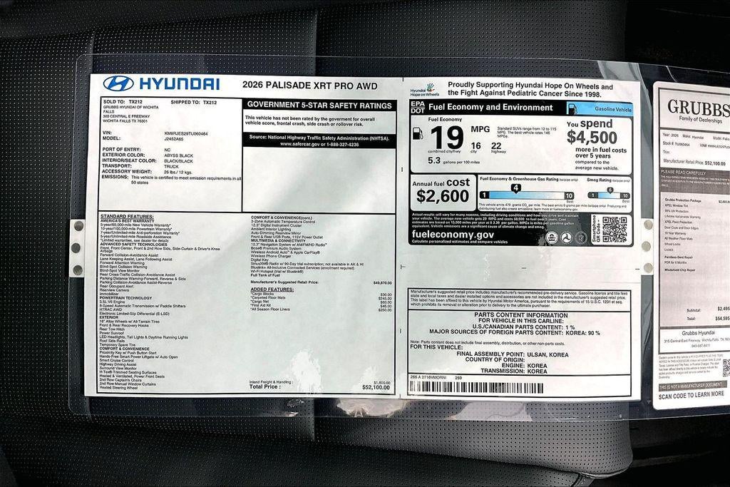 2026 Hyundai Palisade XRT Pro