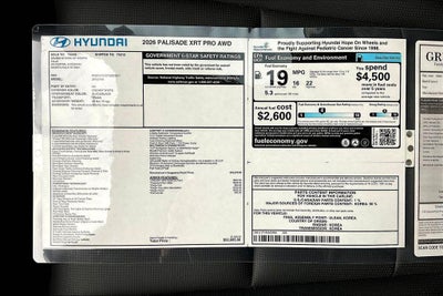 2026 Hyundai Palisade XRT Pro