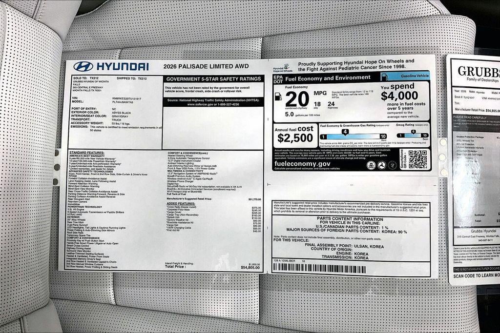 2026 Hyundai Palisade Limited AWD