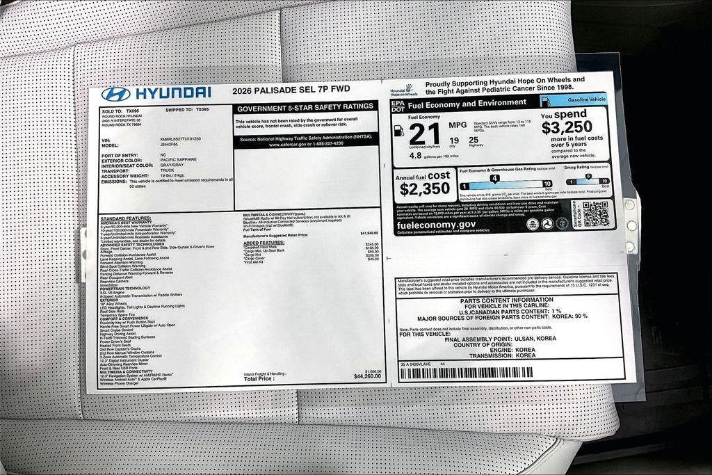 2026 Hyundai Palisade SEL FWD