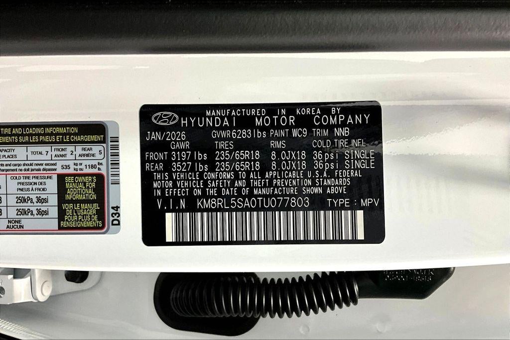 2026 Hyundai Palisade Hybrid Blue SEL 7P