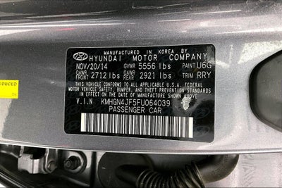 2015 Hyundai Genesis 5.0