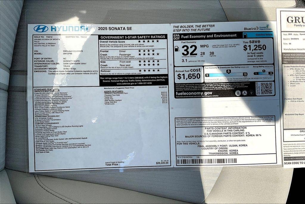 2025 Hyundai Sonata SE