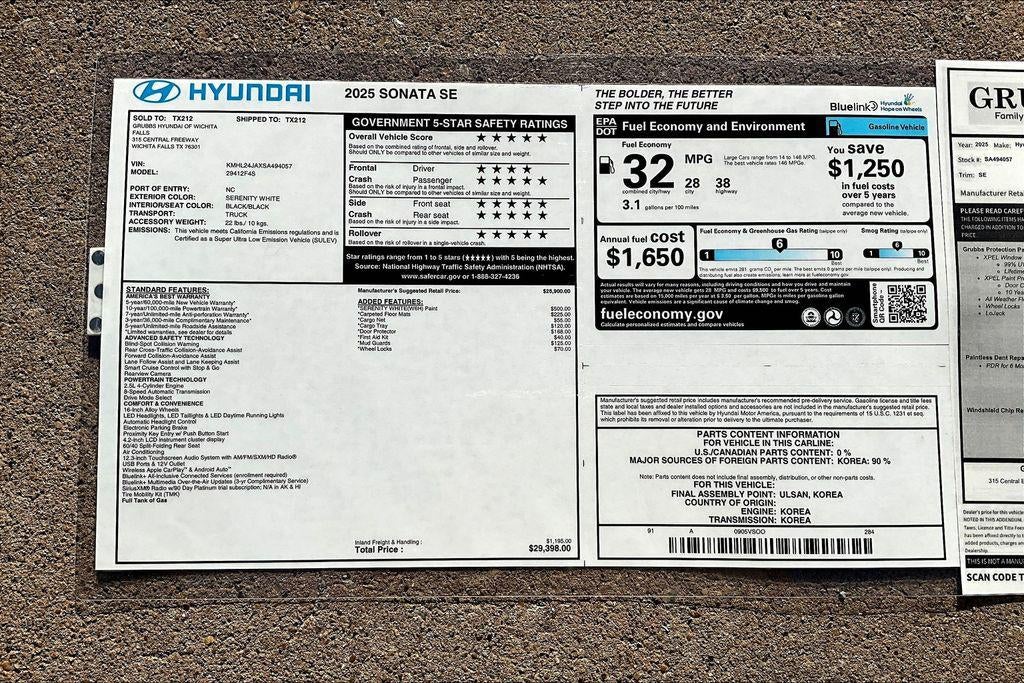 2025 Hyundai Sonata SE