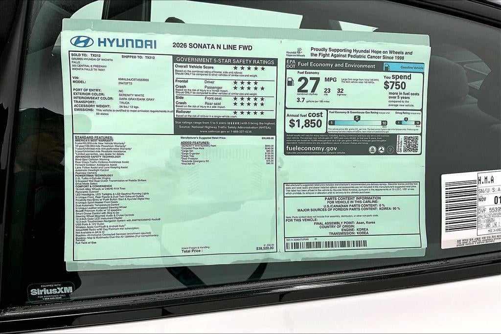 2026 Hyundai Sonata N Line