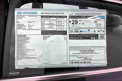 2026 Hyundai Sonata SEL Sport