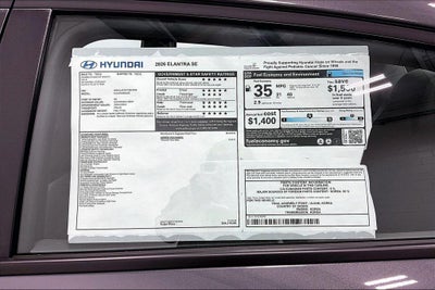 2026 Hyundai Elantra SE