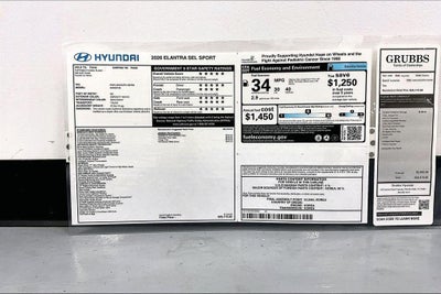 2026 Hyundai Elantra SEL Sport
