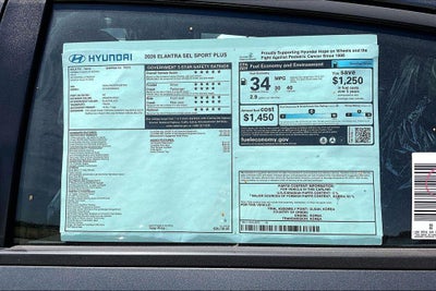 2026 Hyundai Elantra SEL Sport Plus