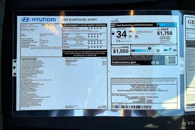 2025 Hyundai Elantra SEL Sport