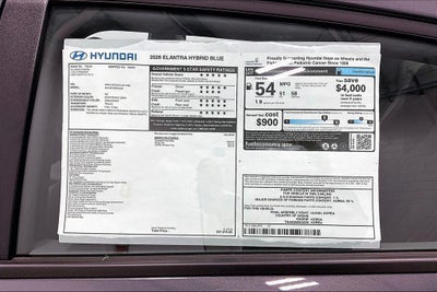 2026 Hyundai Elantra Hybrid Blue