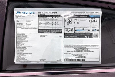 2026 Hyundai Elantra SEL Sport Premium