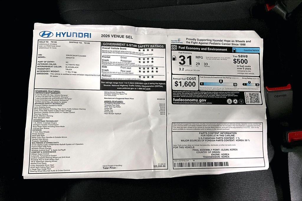 2026 Hyundai Venue SEL