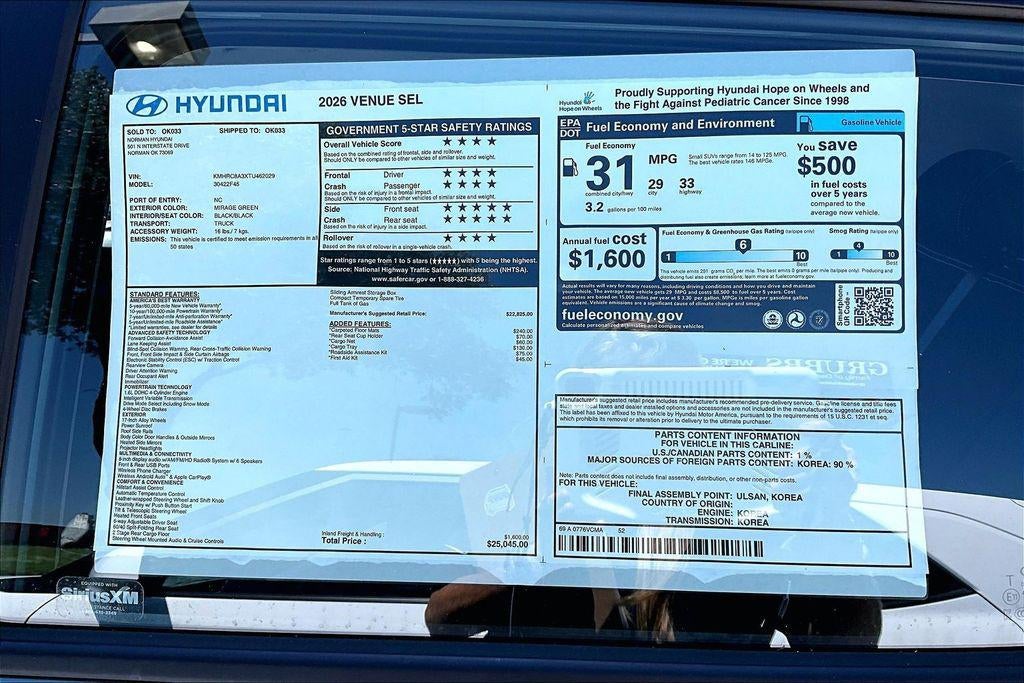 2026 Hyundai Venue SEL