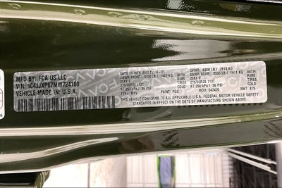 2021 Jeep Wrangler 4xe Unlimited Sahara 4x4